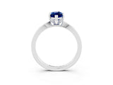 White gold Marquise Cut Blue Sapphire Solitaire Engagement Ring with Classic Band and Four-Prong Setting_27