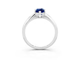 White gold Marquise Cut Blue Sapphire Solitaire Engagement Ring with Classic Band and Four-Prong Setting_39