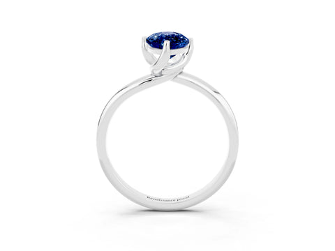 White gold Marquise Cut Blue Sapphire Solitaire Engagement Ring with Four-Prong Setting and Classic Band_39
