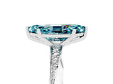 White gold Marquise Cut Blue Topaz Engagement Ring with Side Stone Accents and Four-Prong Setting_32