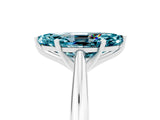 White gold Marquise Cut Blue Topaz Solitaire Engagement Ring with Cathedral Setting and Four-Prong Mount_41