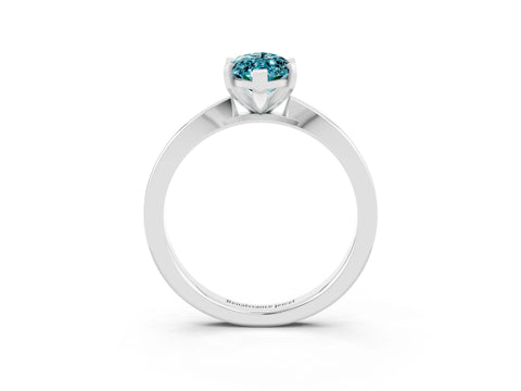 White gold Marquise Cut Blue Topaz Solitaire Engagement Ring with Classic Band and Four-Prong Setting_39