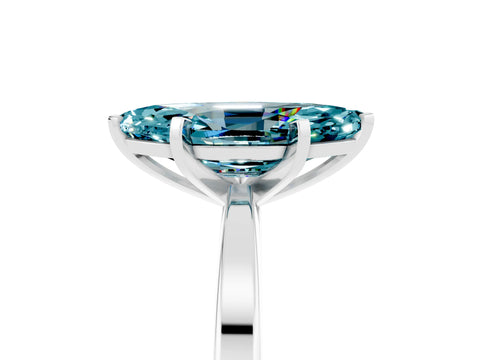 White gold Marquise Cut Blue Topaz Solitaire Engagement Ring with Classic Band and Four-Prong Setting_41