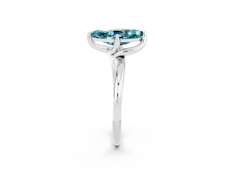 White gold Marquise Cut Blue Topaz Solitaire Engagement Ring with Four-Prong Setting and Classic Band_38