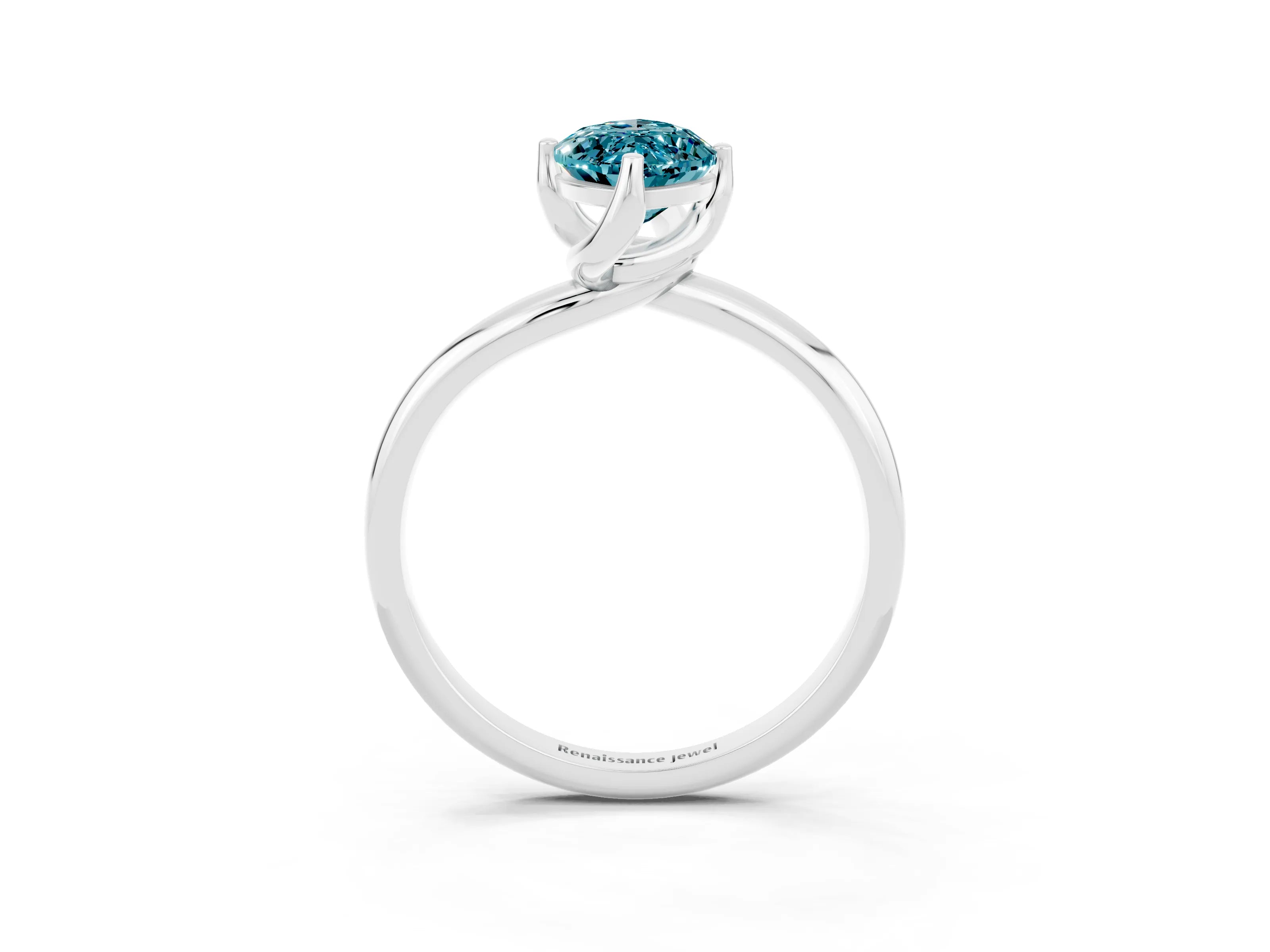 White gold Marquise Cut Blue Topaz Solitaire Engagement Ring with Four-Prong Setting and Classic Band_39