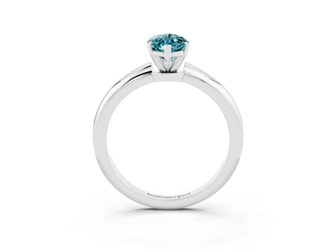 White gold Marquise Cut Blue Topaz Solitaire Ring with Six-Prong Setting and Classic Band_15