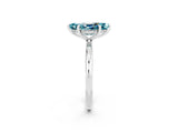 White gold Marquise Cut Blue Topaz Solitaire Ring with Thin Band and Four-Prong Setting_14