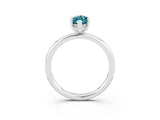 White gold Marquise Cut Blue Topaz Solitaire Ring with Thin Band and Four-Prong Setting_15