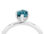 White gold Marquise Cut Blue Topaz Solitaire Ring with Thin Band and Four-Prong Setting_16