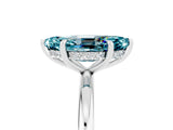 White gold Marquise Cut Blue Topaz Solitaire Ring with Thin Band and Four-Prong Setting_17