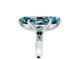 White gold Marquise Cut Blue Topaz Solitaire Ring with Thin Band and Prong Setting_17