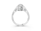 White gold Marquise Cut Cathedral Pave Diamond Engagement Ring with Six-Prong Setting_34
