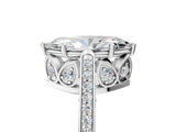 White gold Marquise Cut Cathedral Pave Diamond Engagement Ring with Six-Prong Setting_37