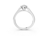 White gold Marquise Cut Channel Set Solitaire Engagement Ring with Four-Prong Setting_219