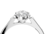 White gold Marquise Cut Channel Set Solitaire Engagement Ring with Four-Prong Setting_220