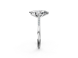 White gold Marquise Cut Channel Set Solitaire Engagement Ring with Four-Prong Setting_222
