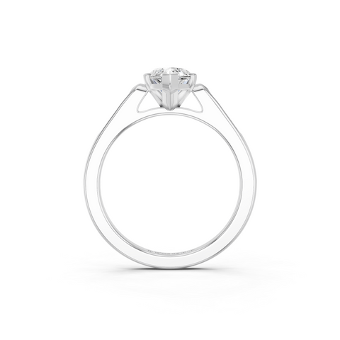 White gold Marquise Cut Channel Set Solitaire Engagement Ring with Four-Prong Setting_91