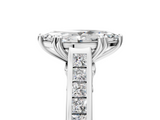White gold Marquise Cut Channel Set Solitaire Engagement Ring with Prong Setting_63