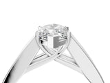 White gold Marquise Cut Channel Set Solitaire Ring with Four-Prong Setting_10