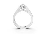 White gold Marquise Cut Channel Set Solitaire Ring with Four-Prong Setting_9