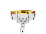 White gold Marquise Cut Citrine Ring with Side Stones and Four-Prong Setting_41