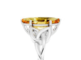 White gold Marquise Cut Citrine Solitaire Celtic Knot Ring with Four-Prong Setting_17
