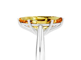 White gold Marquise Cut Citrine Solitaire Engagement Ring with Cathedral Setting and Four-Prong Mount_113