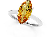 White gold Marquise Cut Citrine Solitaire Engagement Ring with Classic Band and Four-Prong Setting_37
