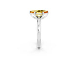 White gold Marquise Cut Citrine Solitaire Engagement Ring with Round Band and Four-Prong Setting_2