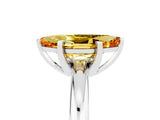 White gold Marquise Cut Citrine Solitaire Engagement Ring with Round Band and Four-Prong Setting_5