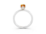 White gold Marquise Cut Citrine Solitaire Ring with Thin Band and Four-Prong Setting_15