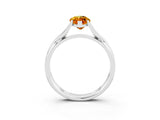 White gold Marquise Cut Citrine Solitaire Twist Band Prong Setting Ring_39