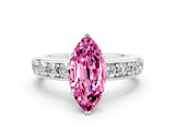 White gold Marquise Cut Cut Channel Set Diamond Engagement Ring with Four-Prong Setting_12