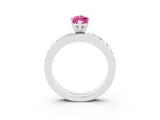 White gold Marquise Cut Cut Channel Set Diamond Engagement Ring with Four-Prong Setting_15