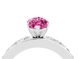 White gold Marquise Cut Cut Channel Set Diamond Engagement Ring with Four-Prong Setting_16