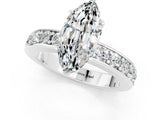 White gold Marquise Cut Cut Channel Set Diamond Engagement Ring with Four-Prong Setting_1