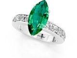 White gold Marquise Cut Cut Channel Set Diamond Engagement Ring with Four-Prong Setting_1