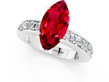 White gold Marquise Cut Cut Channel Set Diamond Engagement Ring with Four-Prong Setting_1