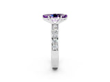 White gold Marquise Cut Cut Channel Set Diamond Engagement Ring with Four-Prong Setting_2