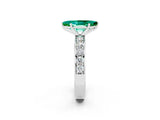 White gold Marquise Cut Cut Channel Set Diamond Engagement Ring with Four-Prong Setting_2