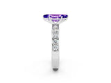 White gold Marquise Cut Cut Channel Set Diamond Engagement Ring with Four-Prong Setting_2
