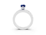 White gold Marquise Cut Cut Channel Set Diamond Engagement Ring with Four-Prong Setting_3