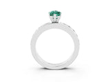White gold Marquise Cut Cut Channel Set Diamond Engagement Ring with Four-Prong Setting_3