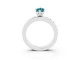 White gold Marquise Cut Cut Channel Set Diamond Engagement Ring with Four-Prong Setting_3