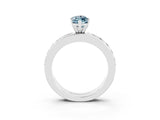 White gold Marquise Cut Cut Channel Set Diamond Engagement Ring with Four-Prong Setting_3