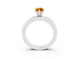 White gold Marquise Cut Cut Channel Set Diamond Engagement Ring with Four-Prong Setting_3