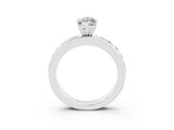 White gold Marquise Cut Cut Channel Set Diamond Engagement Ring with Four-Prong Setting_3