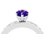 White gold Marquise Cut Cut Channel Set Diamond Engagement Ring with Four-Prong Setting_4