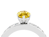 White gold Marquise Cut Cut Channel Set Diamond Engagement Ring with Four-Prong Setting_4