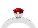 White gold Marquise Cut Cut Channel Set Diamond Engagement Ring with Four-Prong Setting_4